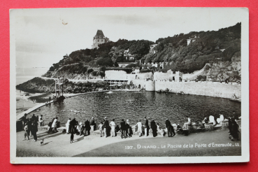 Foto Ansichtskarte AK Dinard 1910-1930 La Piscine de la Porte d´Emeraude Strand Festung Baden Frankreich France 35 Ille et Vilaine